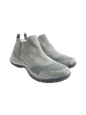 Jambu Womens 8.5 Moonflower Grey Slip-On Ankle Boots Gray Water Resistant